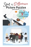 Spot the Difference Picture Puzzles "People daily life " Find 5 Differences vol.84: Children Activities Book for Kids Age 3-8, Boys and Girls Activity Learning B08TW3NMSS Book Cover