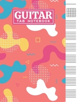 Guitar Tab Notebook: Blank 6 Strings Chord Diagrams & Tablature Music Sheets with Unique Color Memphis Themed Cover Design B083XVYMZQ Book Cover