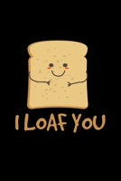 I loaf you: 6x9 Friendship blank with numbers paper notebook notes 1676816550 Book Cover