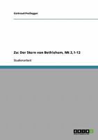 Zu: Der Stern von Bethlehem, Mt 2,1-12 3638703118 Book Cover