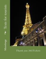 Texts for tourists: Thank you 365Tickets 1717247237 Book Cover