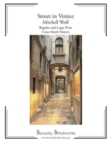 Street in Venice Cross Stitch Pattern - Mitchell Wolf: Regular and Large Print Cross Stitch Pattern B08D4T846Q Book Cover