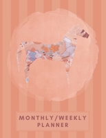 Monthly/Weekly Planner: Striped Orange Japanese Origami Horse Weekly Planner + Monthly Calendar Views 12 Month Agenda Planner Gift For Horse Lovers 1676076085 Book Cover