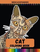 Cat Coloring Book (New & Expanded): Stress Relieving Designs for Kids, Boys & Girls Relaxation B08Q9WDYF9 Book Cover