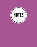Notes: Solid Purple - Cute Writing Notebook For School, Home & Office - [Classic] 1087014743 Book Cover