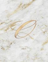 Graph Paper Notebook : Marble Elegant Gold Monogram Letter Q Grid and Quad Rule (8. 5x11) Composition Notebook for Students 1793855846 Book Cover