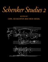 Schenker Studies 2 0521028329 Book Cover
