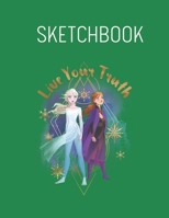 Sketchbook: Disney Frozen 2 Elsa Anna Split Geometric Poster Spring Flowers - Leaves Blank Sketchbook Blank White Pages for Drawing - Sketching - Doodling and More Themed Planner 8.5 x 11 Inches 110 P 1674639139 Book Cover