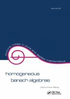 Homogeneous Banach Algebras 113840182X Book Cover