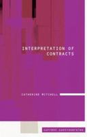 Interpretation of Contracts 0367587874 Book Cover