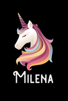 Milena: Personalized Custom Name Unicorn Themed Monthly 2020 Planner (Calendar, To Do List, Monthly Budget, Grocery List, Yearly Financial Goals) Gift for Girls and Women 171095311X Book Cover