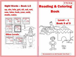 Reading & Coloring Book - Level 1 - Book 5 of 5 1958605042 Book Cover
