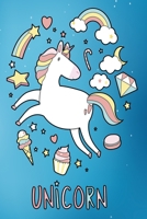 Unicorn in the galaxy: Notebook graph paper 120 pages 6x9 perfect as math book, sketchbook, workbook and diary Galactic sweet unicorn with sweets and rainbows 1676559744 Book Cover