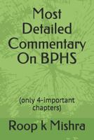 Most Detailed Commentary On BPHS: 1723992283 Book Cover