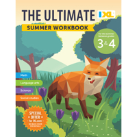 IXL Ultimate Summer 3rd to 4th Grade Workbook, Math, Reading Comprehension, Language Arts, Geography, Science, Social Studies, and Writing Practice for Kids (IXL Ultimate Summer Workbooks) 1964670063 Book Cover