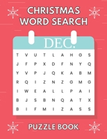 Christmas Word Search Puzzle Book: For Children And Adults Large Print Great For Gift B08MHMP27W Book Cover