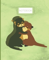 Notebook: Wide Ruled Line Notebook, School Notebook, Homes School Notebook, Gift for Kids, Students, Teens, 7.5 x 9.25 inches, Otter Notebook 170851841X Book Cover