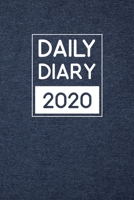 2020 Daily Diary: One page per day with month tabs, one year 365 day fully line and dated journal with Blue velvet cover 1701954850 Book Cover