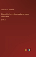 Biographisches Lexikon des Kaiserthums Oesterreich: 29. Theil 3368010581 Book Cover