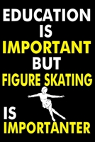 Education is Important But Figure Skating is Importanter: Figure Skating Lined Journal Notebook Practice Writing Diary - 120 Pages 6 x 9 Women Gift For Figure Skaters 1673981771 Book Cover
