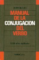 Manual de la conjugacion del verbo/ Manual Verb Conjugation 9681839633 Book Cover