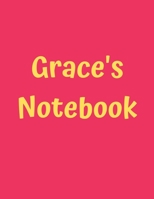 Grace’s Notebook: Pink Cover, College Ruled, 100 Sheets, 8.5" x 11" (Letter Size), White Paper (Women's Custom Names) 1675567735 Book Cover