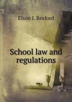 School Law and Regulations 5519011982 Book Cover