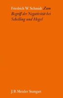 Zum Begriff Der Negativität Bei Schelling Und Hegel 3476001830 Book Cover