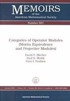 Categories of Operator Modules: Morita Equivalence and Projective Modules (Memoirs of the American Mathematical Society) 082181916X Book Cover