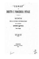 Corso Di Diritto E Procedura Penale, Sunto Per Lo Studio Universatario 1149190124 Book Cover