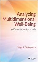 Analyzing Multidimensional Well-Being: A Quantitative Approach 1119256909 Book Cover