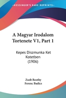 A Magyar Irodalom Tortenete V1, Part 1: Kepes Diszmunka Ket Kotetben (1906) 1160764026 Book Cover
