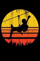 Journal: Zipline Silhouette Ziplining Extreme Adventure Adrenaline Black Lined Notebook Writing Diary - 120 Pages 6 x 9 1080131663 Book Cover