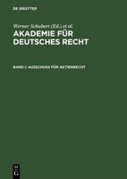 Ausschu� F�r Aktienrecht 311010671X Book Cover