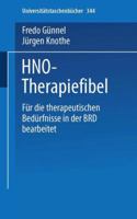 Hno-Therapiefibel: Fur Die Bedurfnisse in Der Bundesrepublik Deutschland Bearbeitet 3798503834 Book Cover