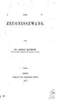 Der Zeugnisszwang 3386413625 Book Cover