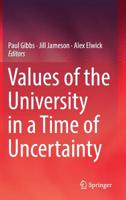 Values of the University in a Time of Uncertainty 3030159698 Book Cover