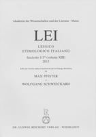 Lessico Etimologico Italiano Lfg. 115 389500992X Book Cover