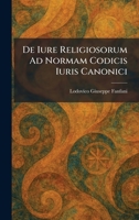 De Iure Religiosorum Ad Normam Codicis Iuris Canonici (Latin Edition) 1025590910 Book Cover