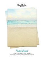 Pastel Beach Stationery Paper: Aesthetic Letter Writing Paper for Home, Office, Letterhead Design, 25 Sheets 163657131X Book Cover