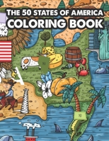 The 50 States of America Coloring Book: USA 50 States of America coloring book amazing and detailed designs Best Gift For Adults or kids B08PJDYZ4Y Book Cover