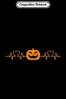 Composition Notebook: Pumpkin Heartbeat - Halloween Gifts - Cute Jack O Lantern Journal/Notebook Blank Lined Ruled 6x9 100 Pages 1706033060 Book Cover
