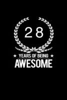 28 years of being awesome: This notebook is perfect to start new year 1654675784 Book Cover