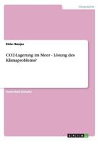 CO2-Lagerung im Meer - L�sung des Klimaproblems? 3656252637 Book Cover