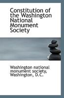 Constitution of the Washington National Monument Society 1113261153 Book Cover