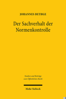 Der Sachverhalt der Normenkontrolle 3161592190 Book Cover