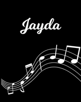 Jayda: Sheet Music Note Manuscript Notebook Paper - Personalized Custom First Name Initial J - Musician Composer Instrument Composition Book - 12 Staves a Page Staff Line Notepad Notation Guide - Crea 1703984978 Book Cover