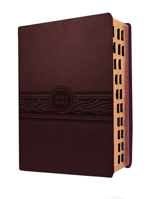 MEV Bible Personal Size Large Print Cherry Brown Indexed: Modern English Version 1629980544 Book Cover