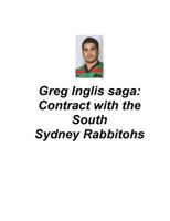 Greg Inglis Saga: Contract with the South Sydney Rabbitohs 1539503445 Book Cover