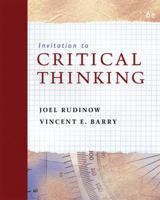 Invitation to Critical Thinking (with InfoTrac ) 0495103713 Book Cover